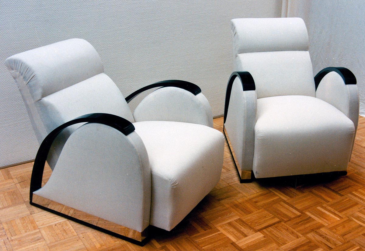 Art Deco Sessel, ohne Polsterstoff